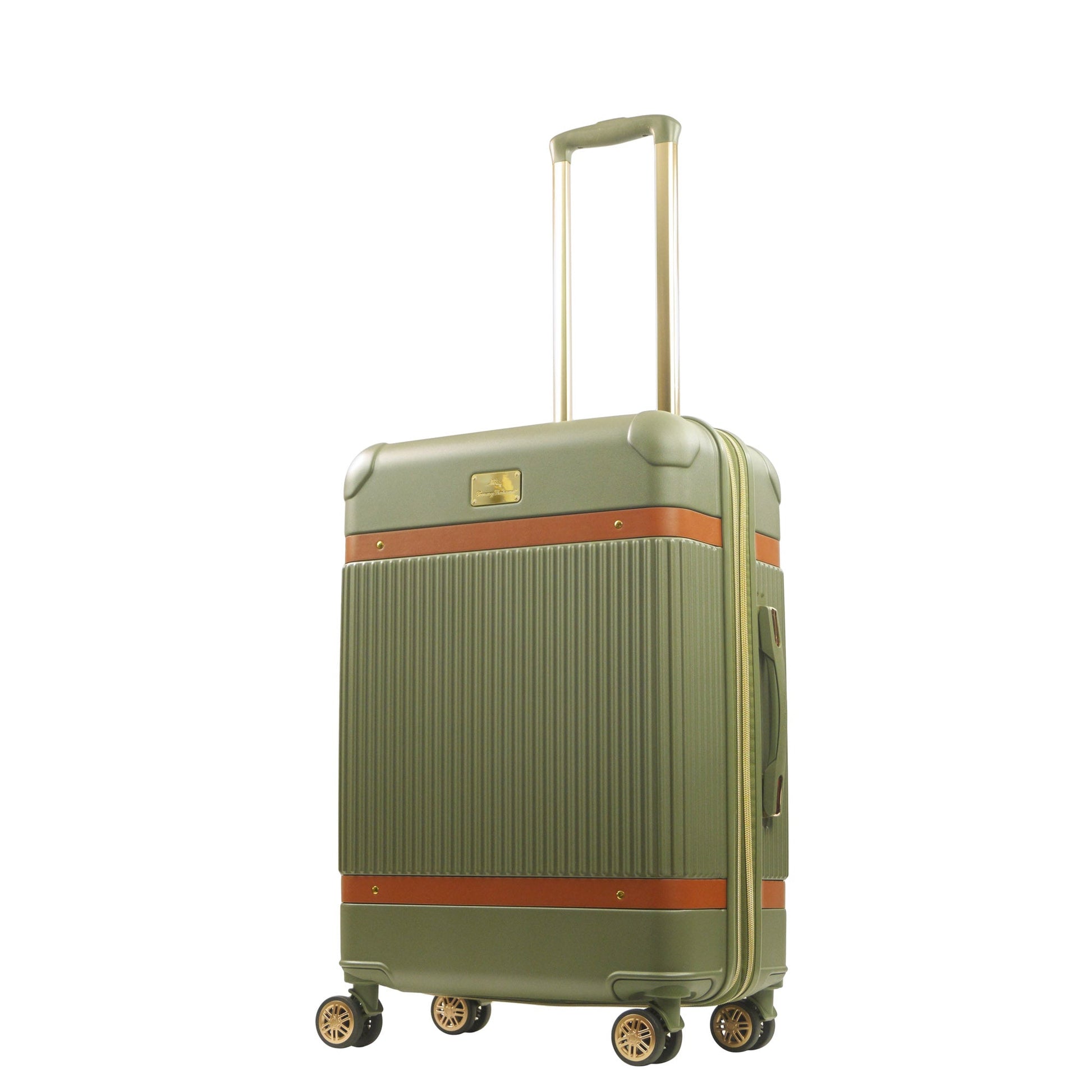 Tommy Bahama 26.5" Green Hardside Spinner with Stripes - Stiles Supply Co.