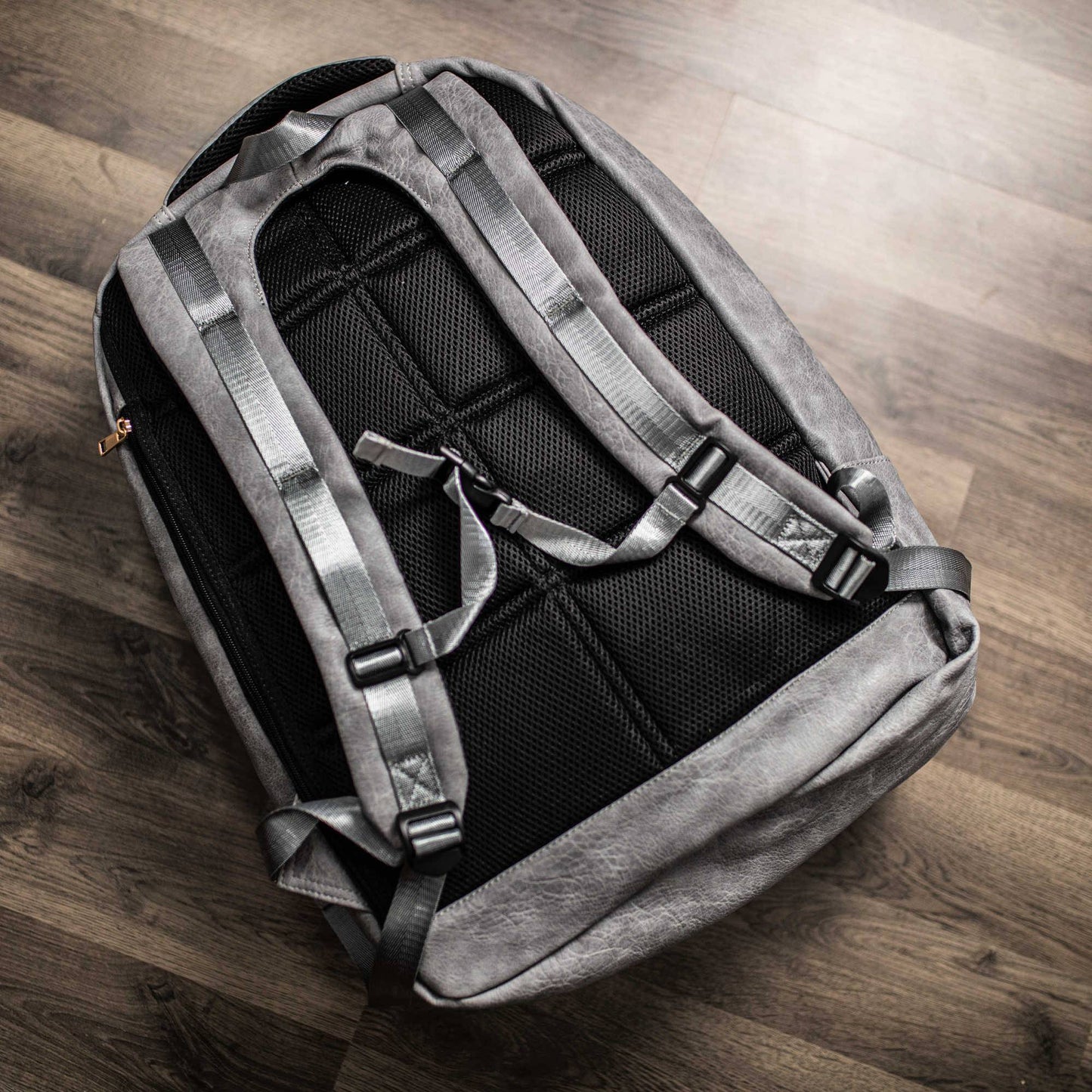 Sole Premise Grey Leather Commuter Sneaker Bag