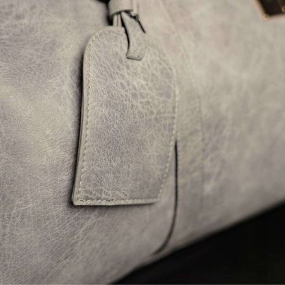 Sole Premise Grey Tumbled Leather Duffle Bag