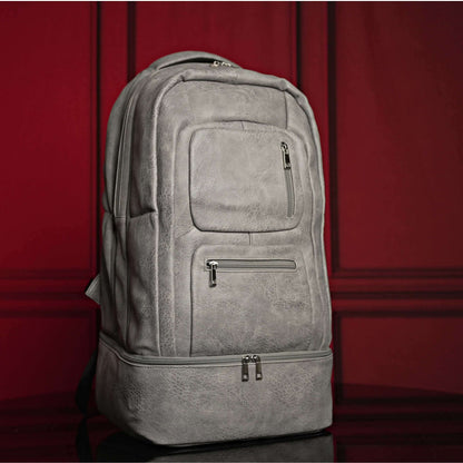 Sole Premise Grey Leather Carry-On Patented Backpack