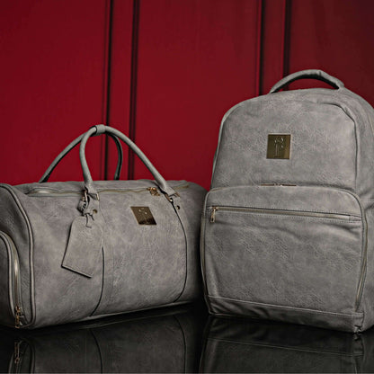 Sole Premise Grey Tumbled Luciano Leather 3 Bag Set