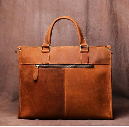 Steel Horse Leather The Dagmar Leather Briefcase - Stiles Supply Co.