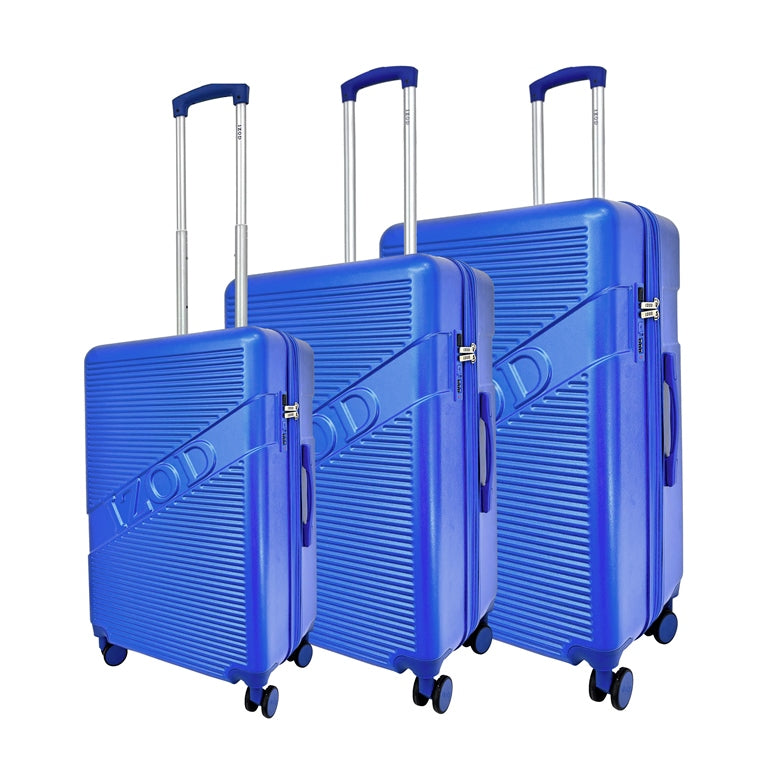 IZOD Harper Expandable ABS Hard shell Lightweight 3 Piece Luggage Set - Stiles Supply Co.