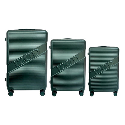 IZOD Harper Expandable ABS Hard shell Lightweight 3 Piece Luggage Set - Stiles Supply Co.