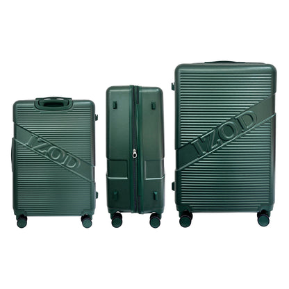 IZOD Harper Expandable ABS Hard shell Lightweight 3 Piece Luggage Set - Stiles Supply Co.