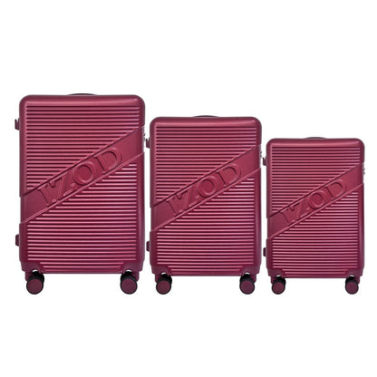 IZOD Harper Expandable ABS Hard shell Lightweight 3 Piece Luggage Set - Stiles Supply Co.