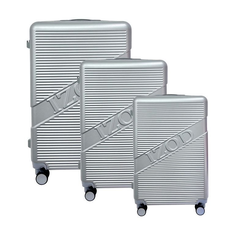 IZOD Harper Expandable ABS Hard shell Lightweight 3 Piece Luggage Set - Stiles Supply Co.