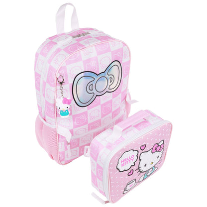 Hello Kitty All-Over Print Backpack with Detachable Lunchbox & 3D Charm - Stiles Supply Co.