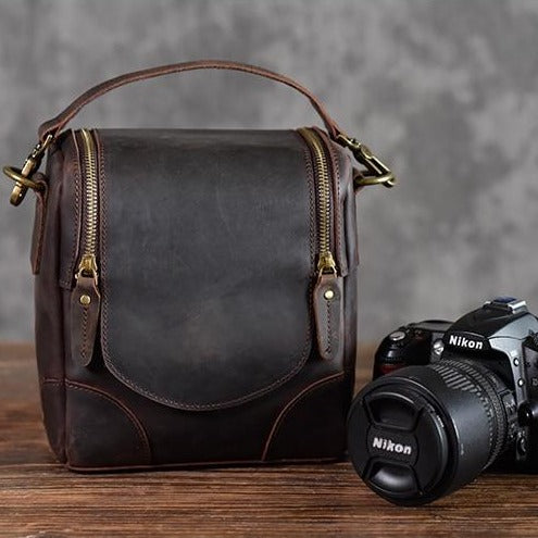 Steel Horse Leather The Calista Small Leather Camera Bag - Stiles Supply Co.