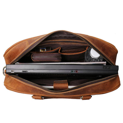 Steel Horse Leather The Bjorn Leather Laptop Bag - Stiles Supply Co.