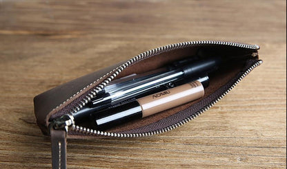Steel Horse Leather The Pallavi Leather Pencil Case - Makeup Bag - Stiles Supply Co.