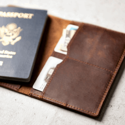 Steel Horse Leather Priam Handmade Leather Passport Cover - Stiles Supply Co.