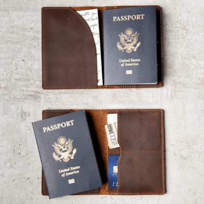 Steel Horse Leather Priam Handmade Leather Passport Cover - Stiles Supply Co.