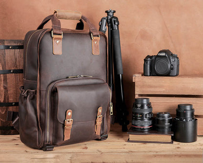 Steel Horse Leather The Gaetano Leather Camera Bag - Stiles Supply Co.