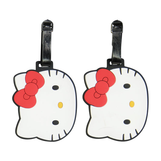 Hello Kitty Head 2-Piece White Luggage Tag Set - Stiles Supply Co.