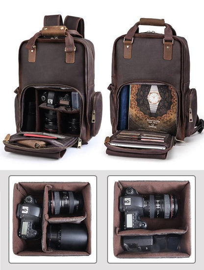 Steel Horse Leather The Gaetano Leather Camera Bag - Stiles Supply Co.