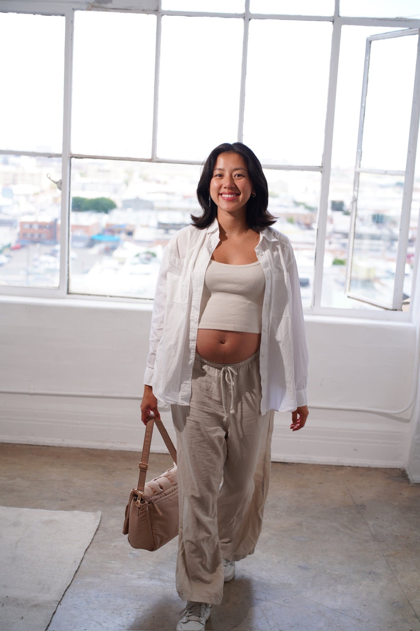 Luli Bebe Infinite Carryall Diaper Bag - Latte