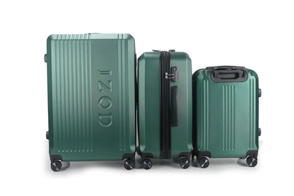 IZOD Zane Expandable Hard shell Lightweight 3 Piece Luggage Set - Stiles Supply Co.