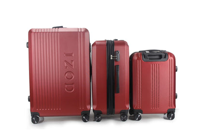 IZOD Zane Expandable Hard shell Lightweight 3 Piece Luggage Set - Stiles Supply Co.