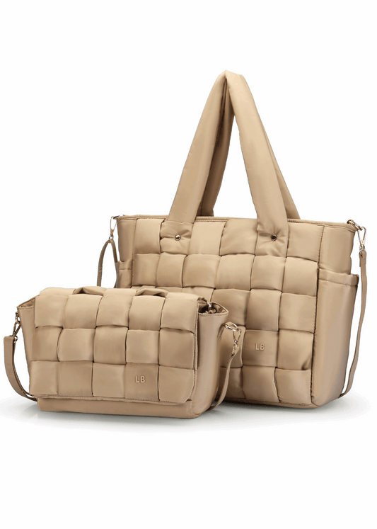 Luli Bebe Infinite Carryall & Tote Bundle - Latte