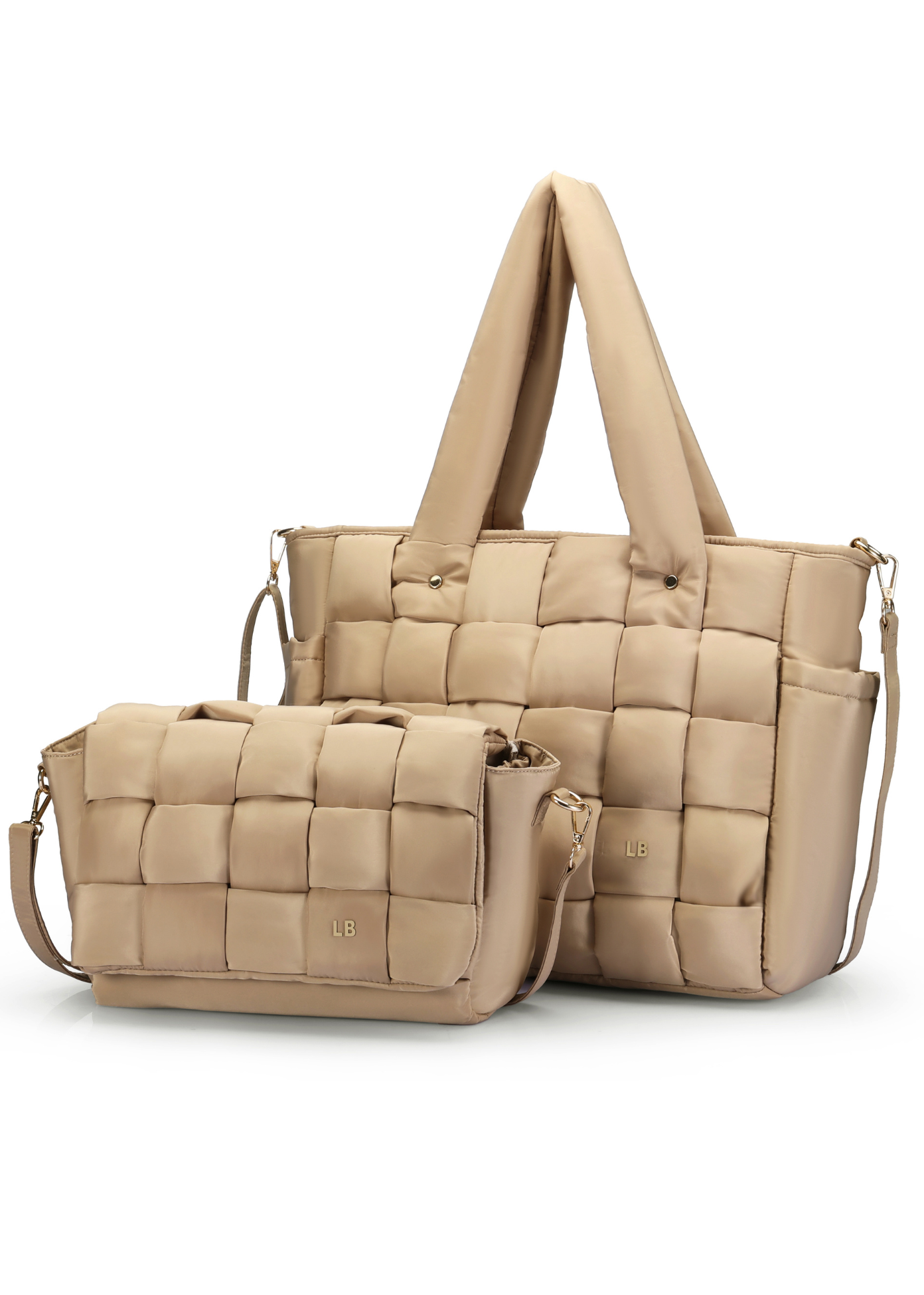 Luli Bebe Infinite Carryall & Tote Bundle - Latte
