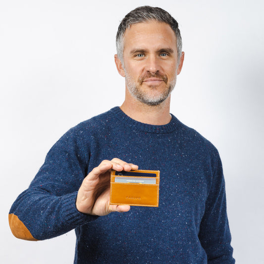 CASUPO Slim Card Holder Wallet with RFID Protection - Natural