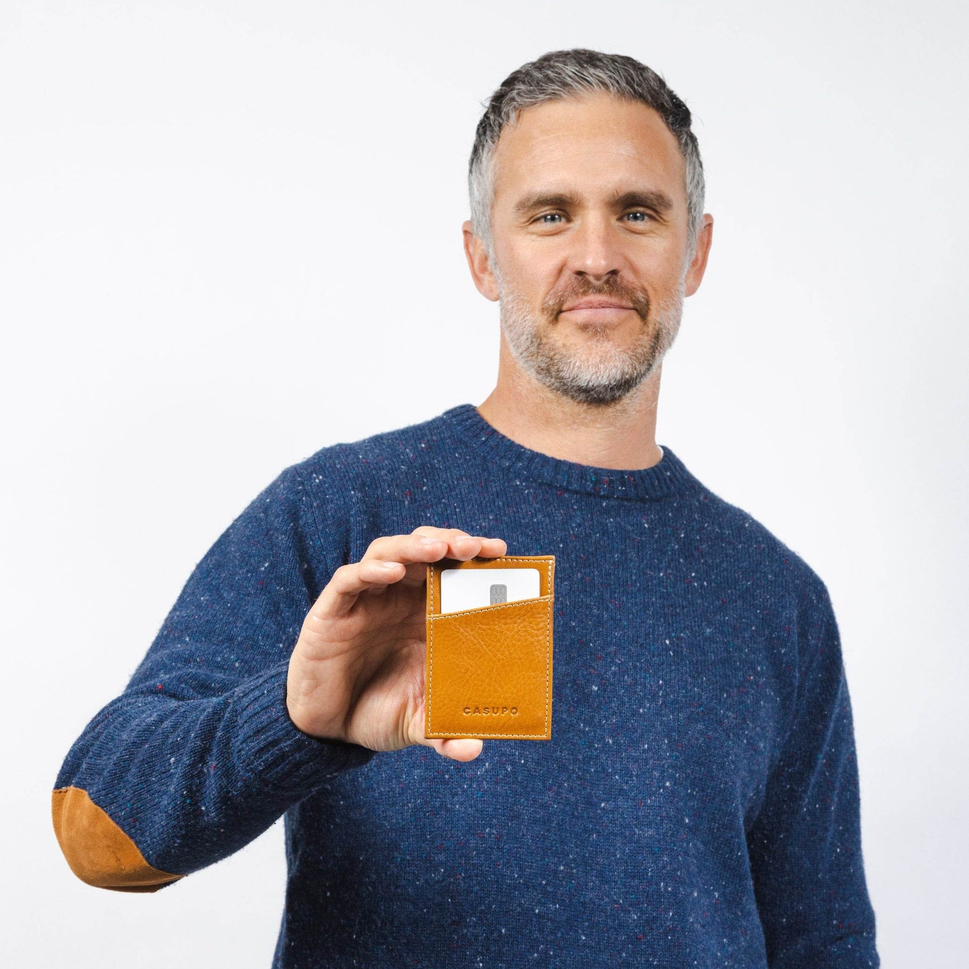 CASUPO Minimalist Wallet with RFID protection - Natural