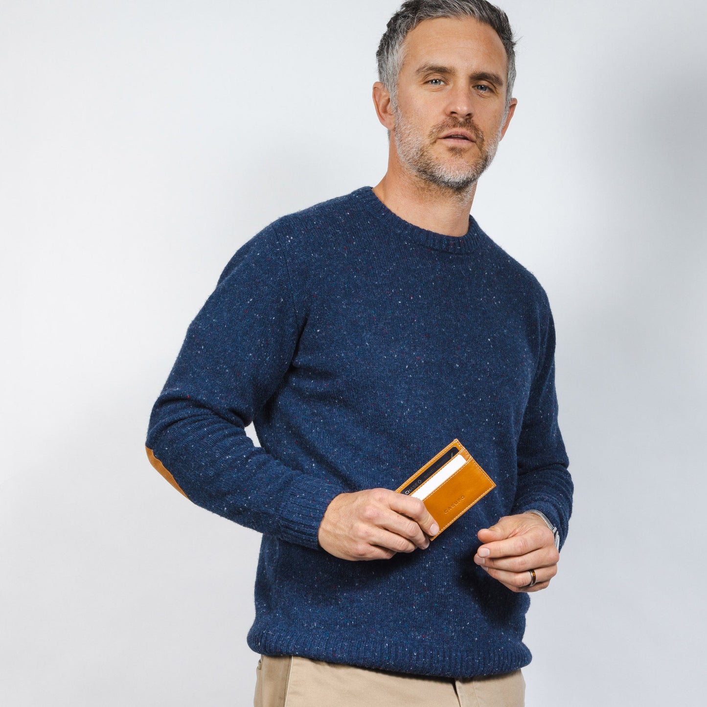 CASUPO Slim Card Holder Wallet with RFID Protection - Natural