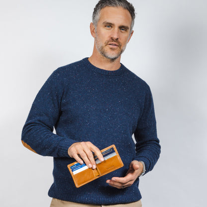 CASUPO Large Billfold Wallet with RFID protection - Natural