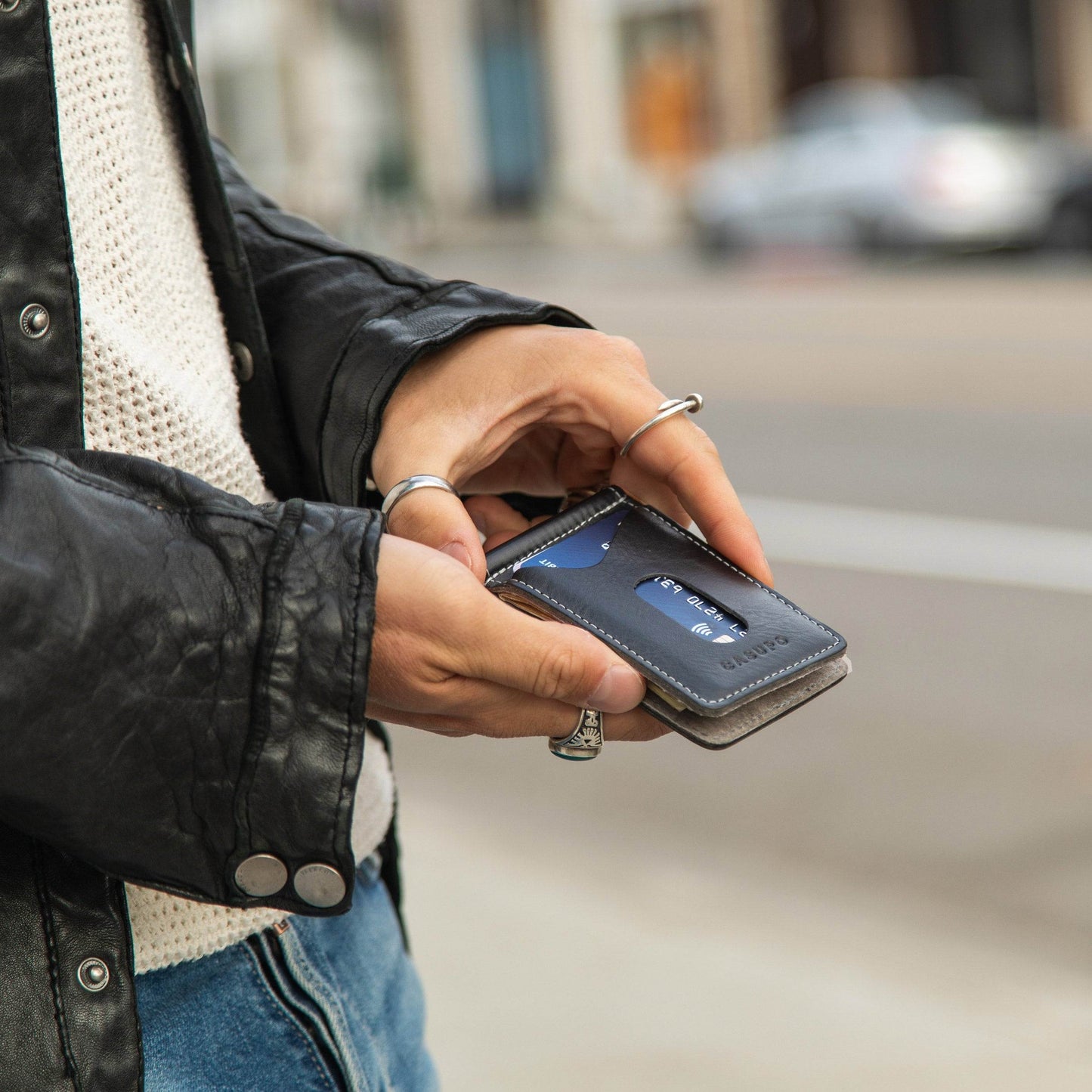 CASUPO Money Clip Wallet - Black