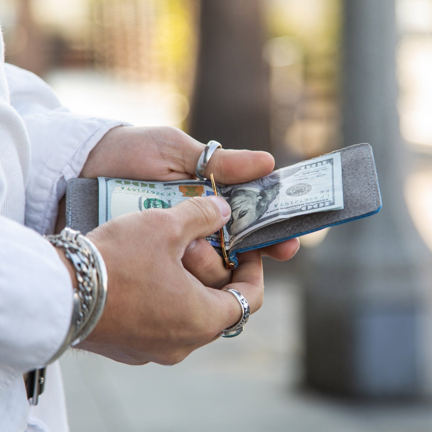 CASUPO Money Clip Wallet - Blue Camo