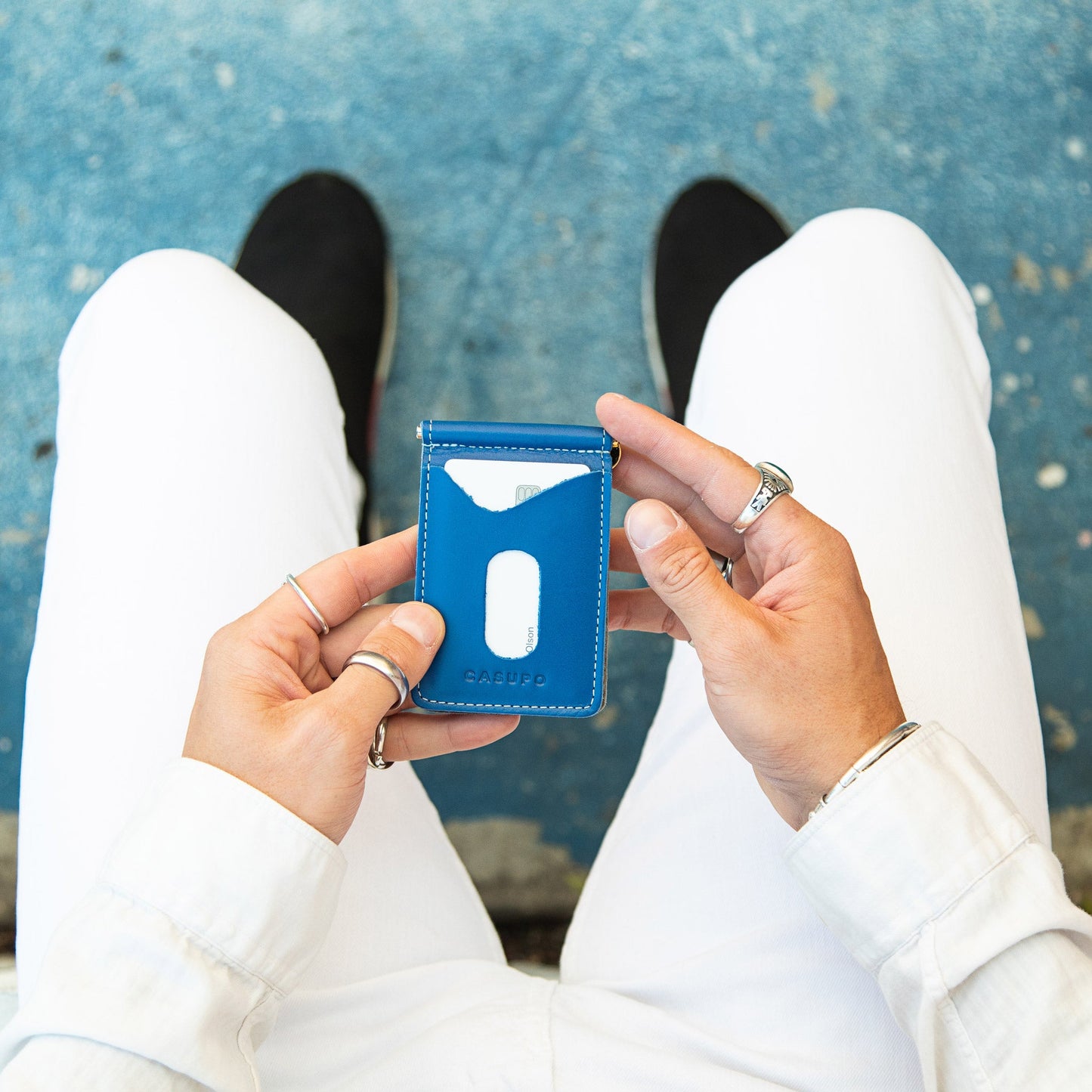 CASUPO Money Clip Wallet - Cobalt