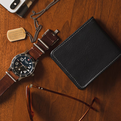 CASUPO Large Billfold Wallet with RFID protection - Black