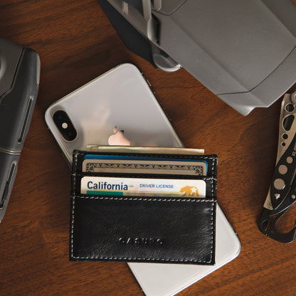CASUPO Slim Card Holder Wallet with RFID Protection - Black