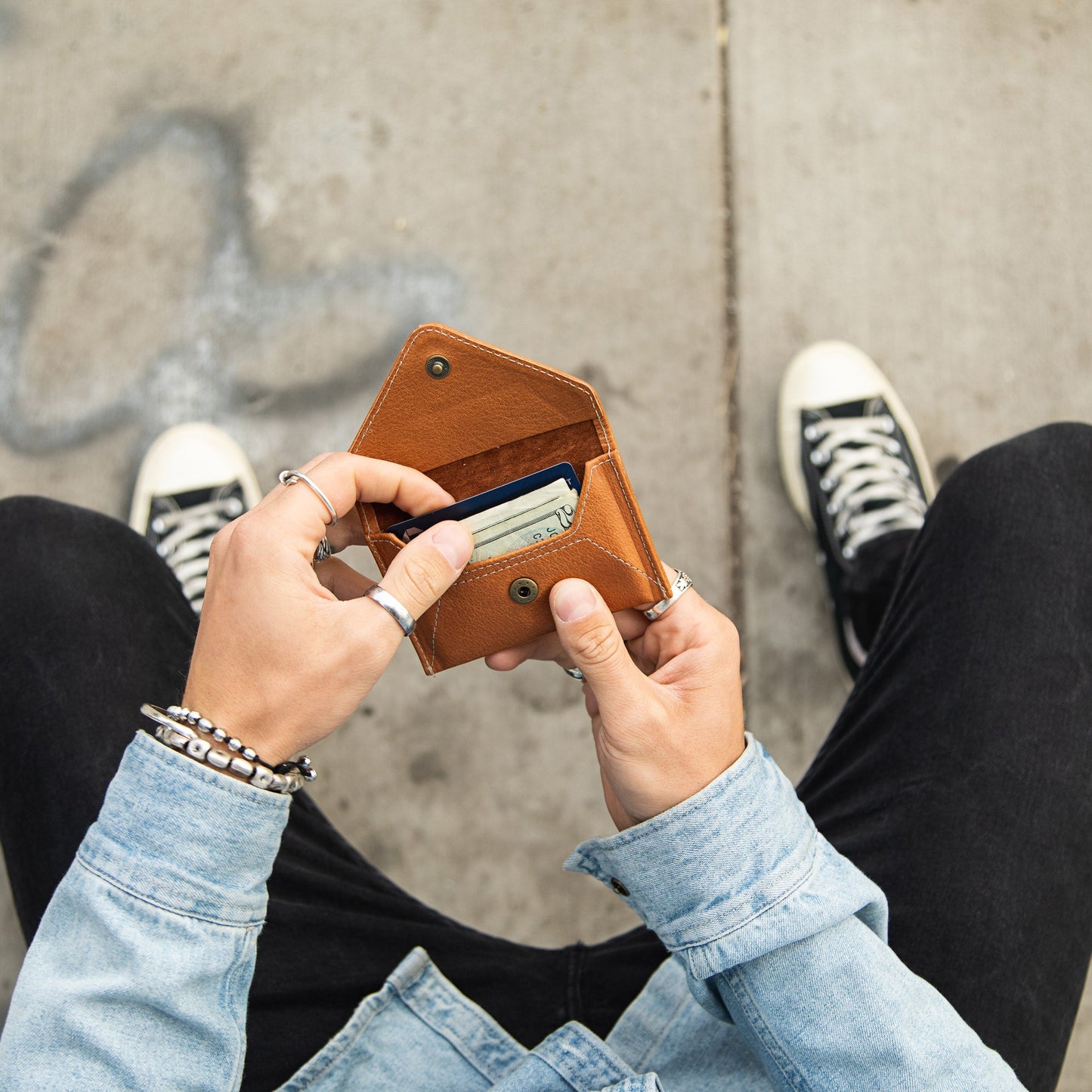 CASUPO Mini Envelope Wallet with RFID Protection - Natural