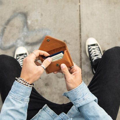 CASUPO Mini Envelope Wallet with RFID Protection - Natural