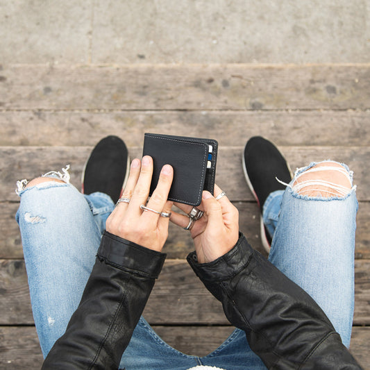 CASUPO Large Billfold Wallet with RFID protection - Black