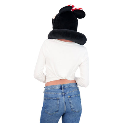 Disney Minnie Mouse Travel Neck Pillow Hoodie, Black - Stiles Supply Co.