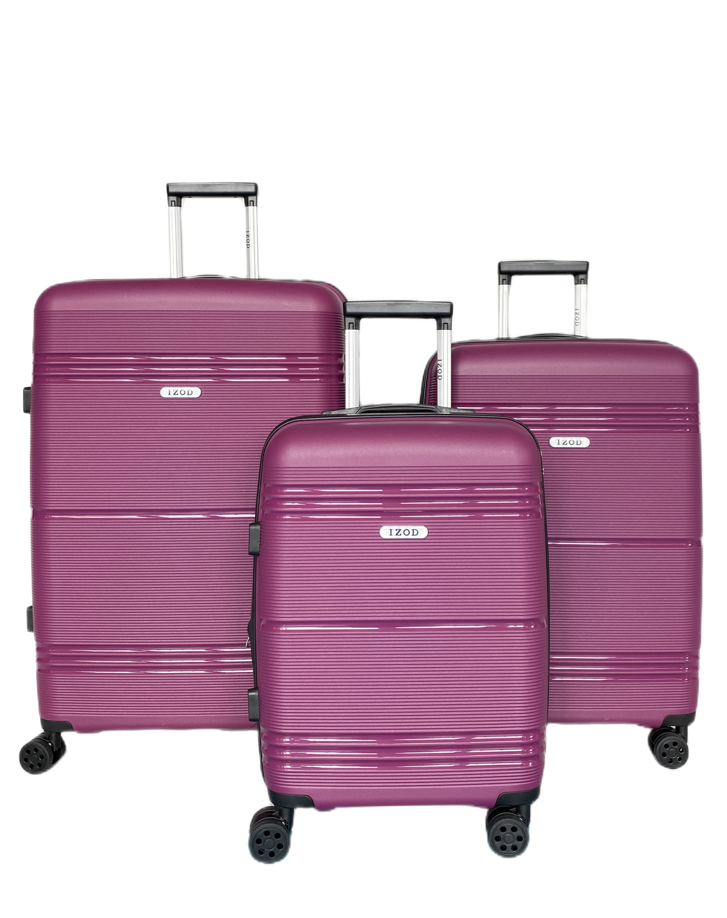IZOD Legna Hard shell Expandable Lightweight 3 Piece Luggage Set - Stiles Supply Co.