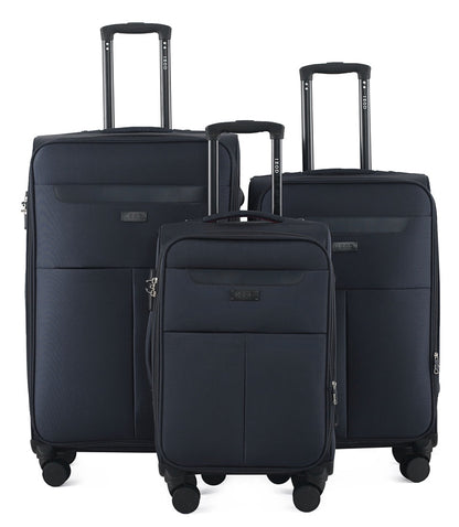 IZOD Liam Soft Shell Lightweight Expandable 3 Piece Luggage Set - Stiles Supply Co.