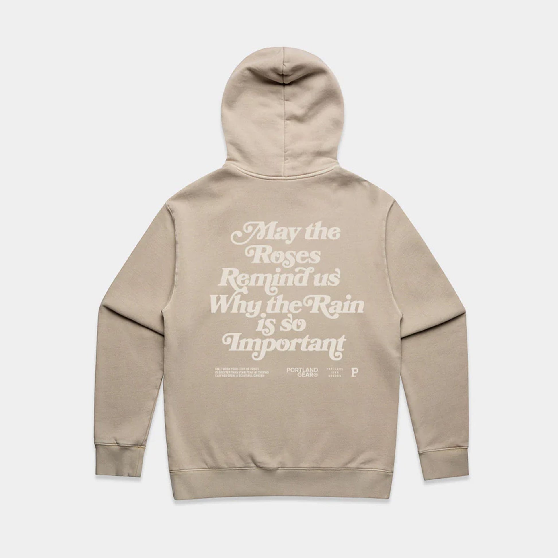 Sueded Slogan Hoodie - Taupe - Stiles Supply Co.