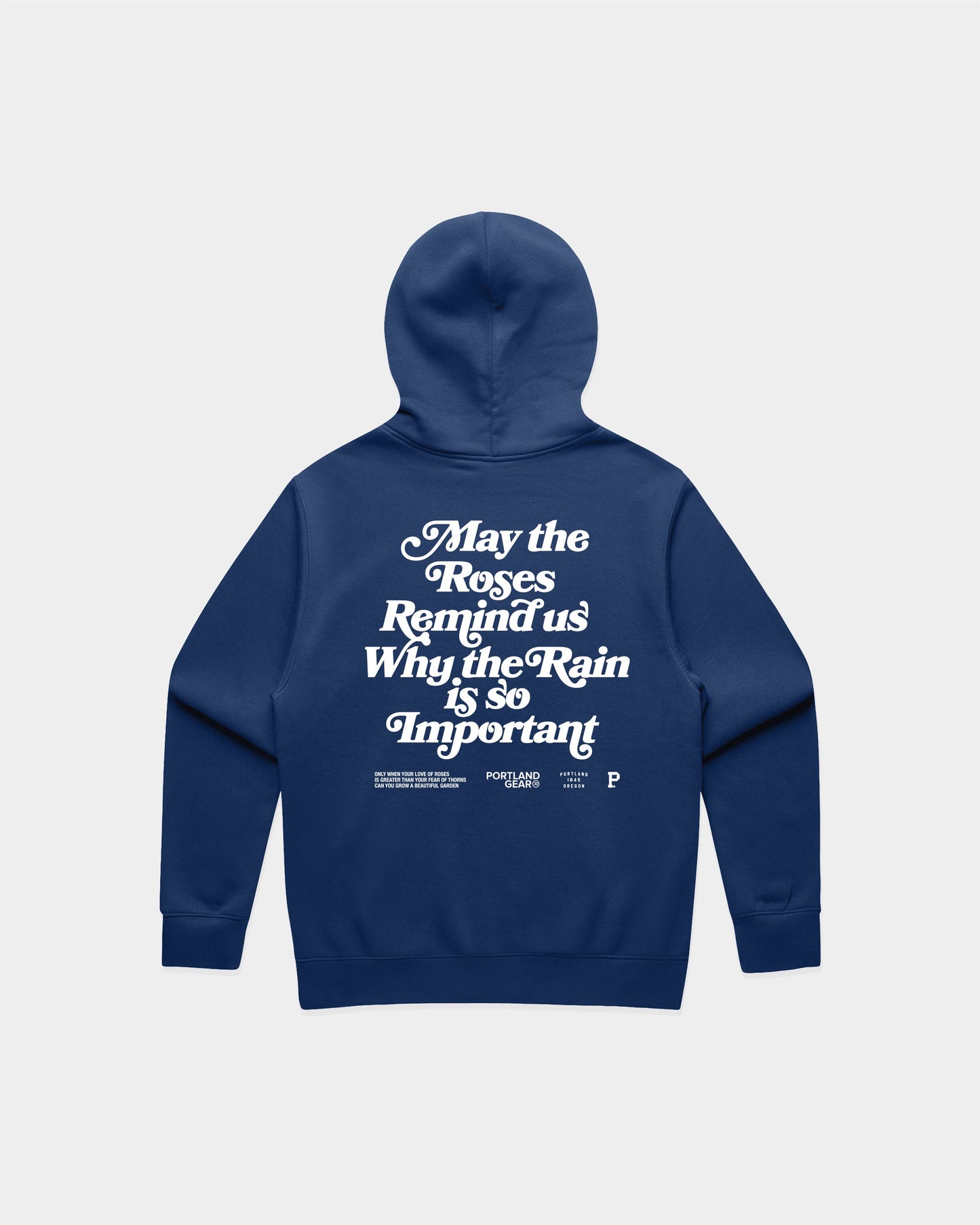Portland Gear Sueded Slogan Hoodie - Cobalt
