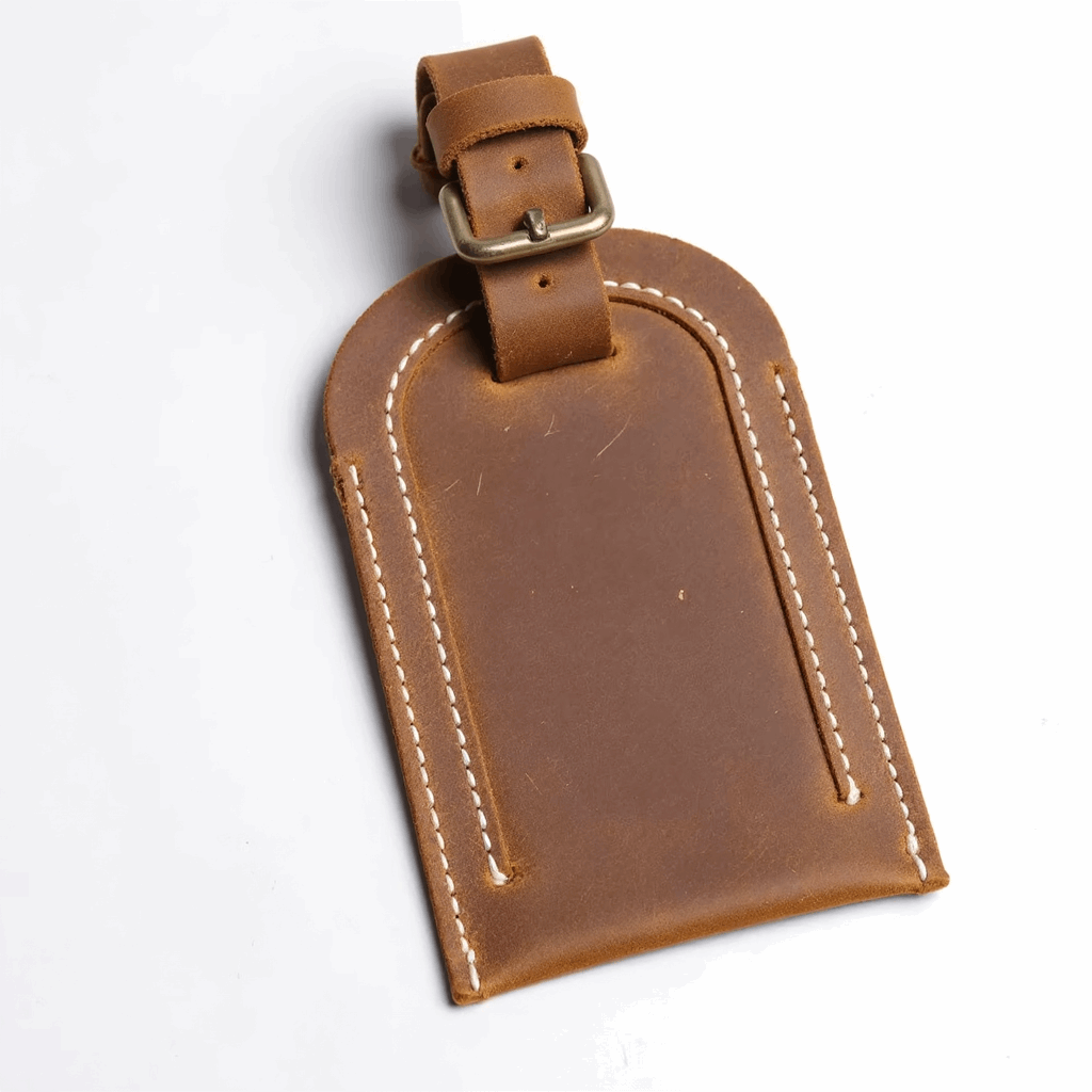 Steel Horse Leather Full Grain Leather Luggage Tag