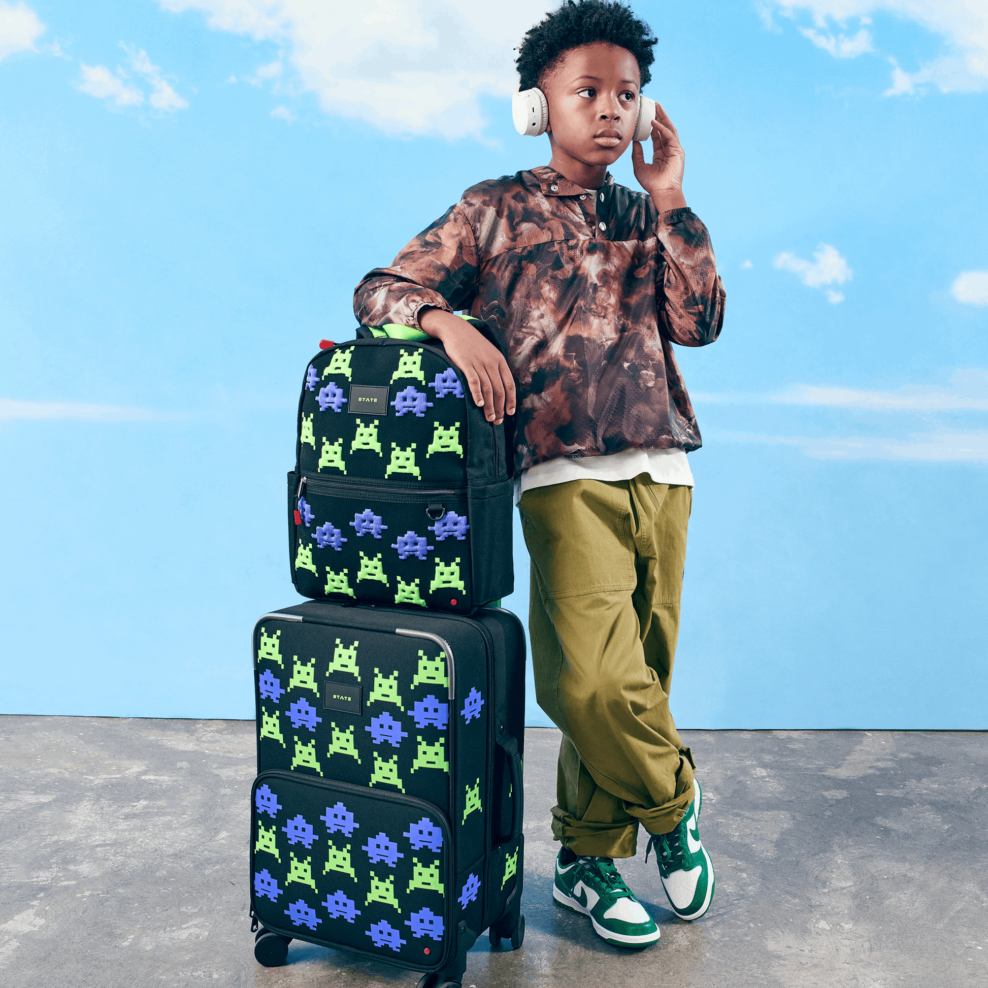 STATE Bags Logan Carry-On Kids Suitcase Arcade