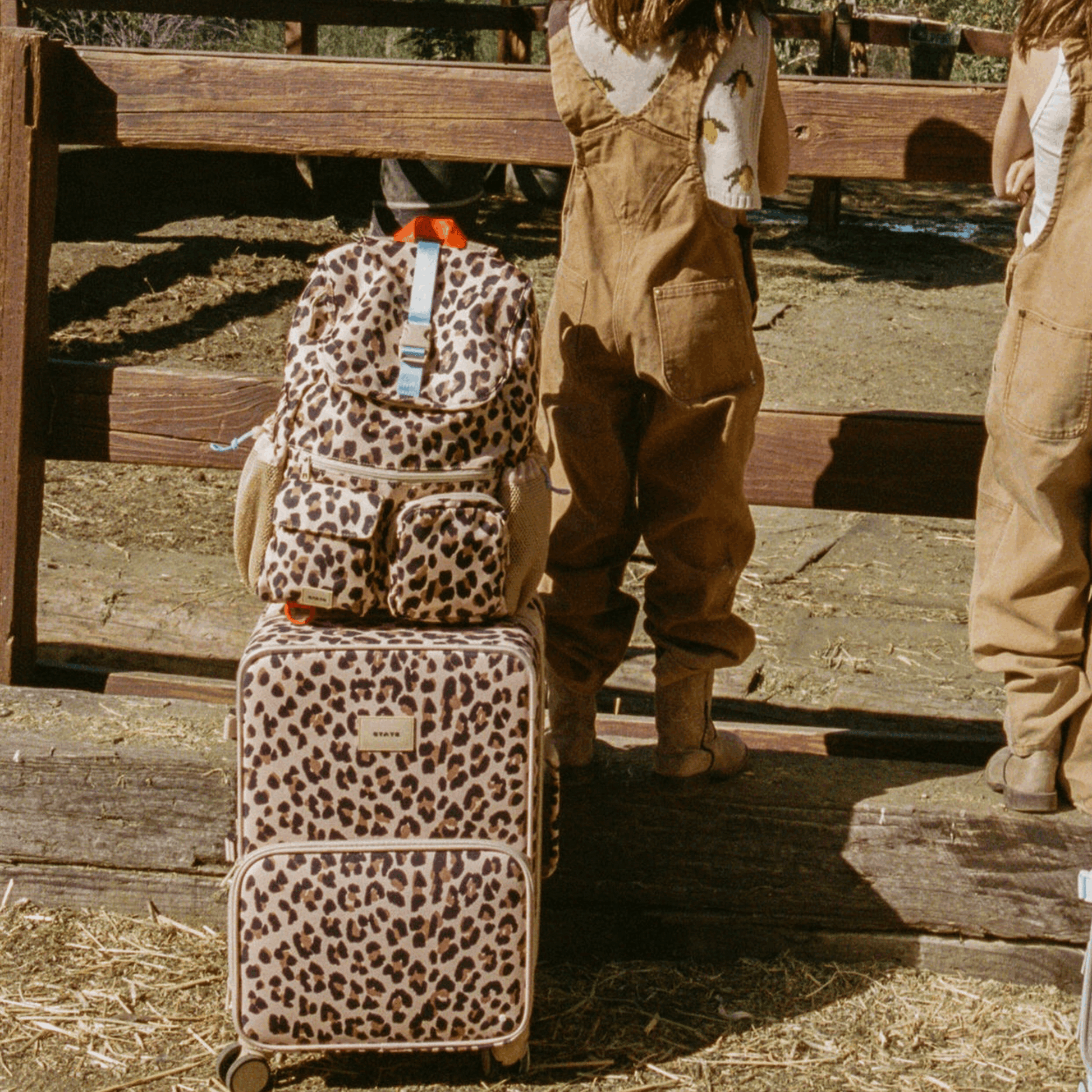 STATE Bags Logan Carry-On Suitcase, Leopard