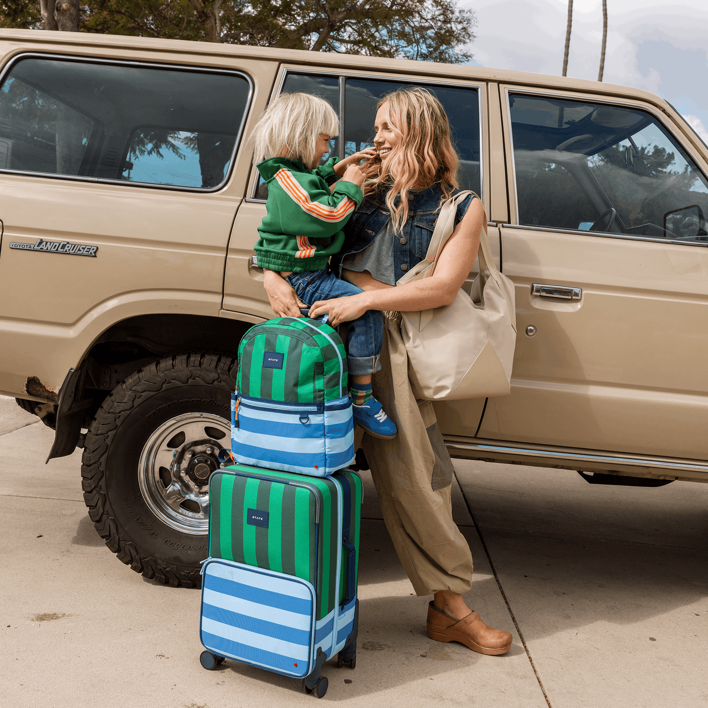 State Bags Stripes Logan Carry-On Suitcase | Limited Edition | Kids - Stiles Supply Co.