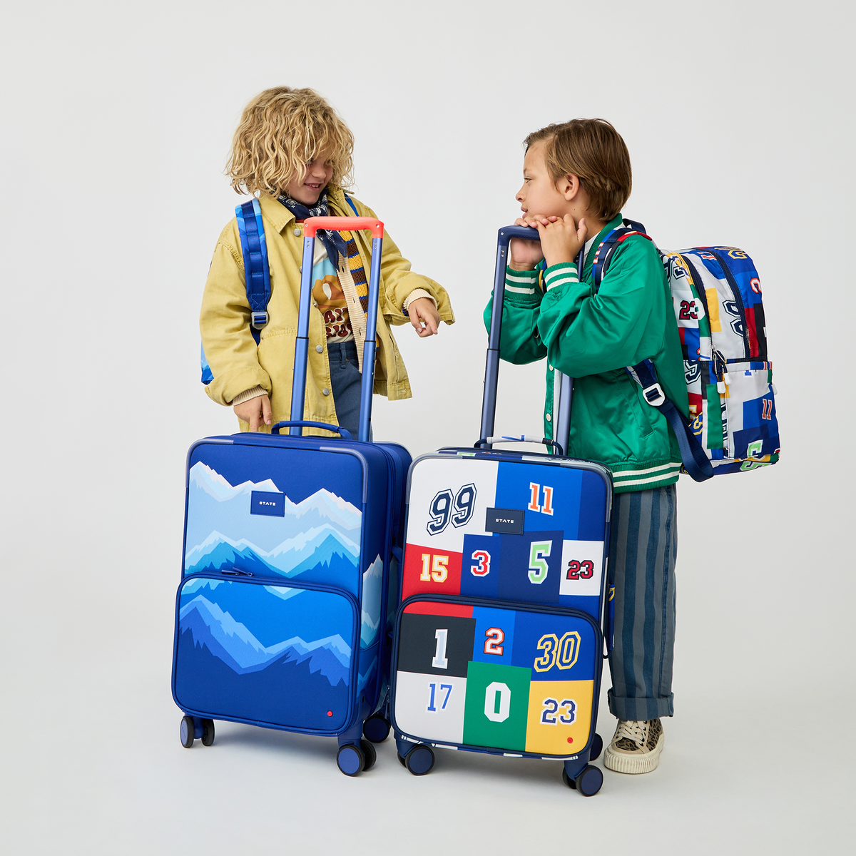 STATE Bags Logan Carry-On Suitcase Varsity Numbers