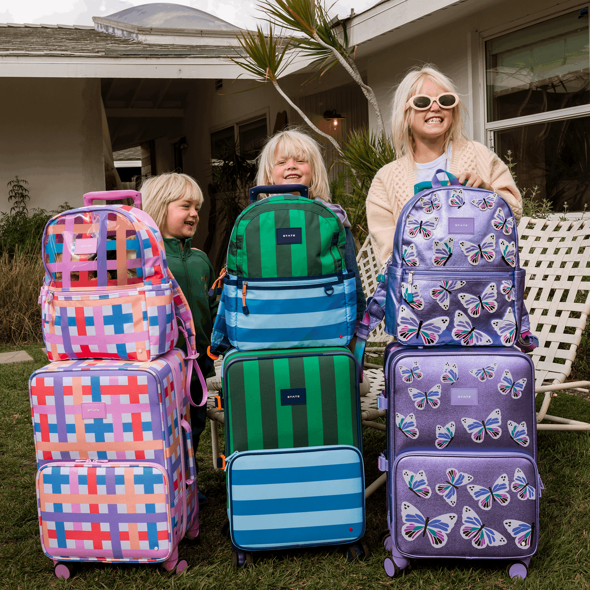 State Bags Butterfly Logan Carry-On Suitcase | Kids | Limited Edition - Stiles Supply Co.