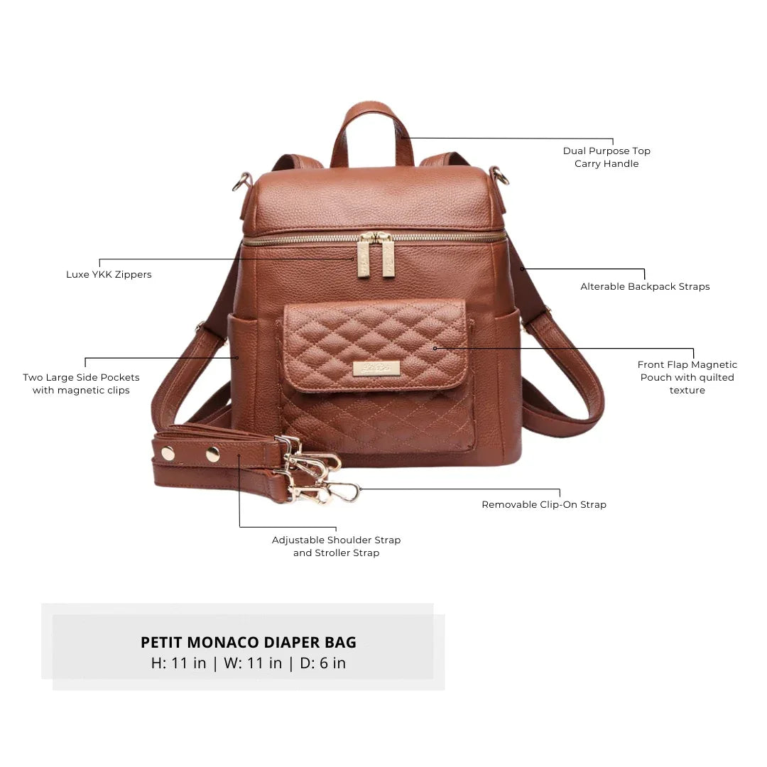 Luli Bebe Petit Diaper Bag Caramel