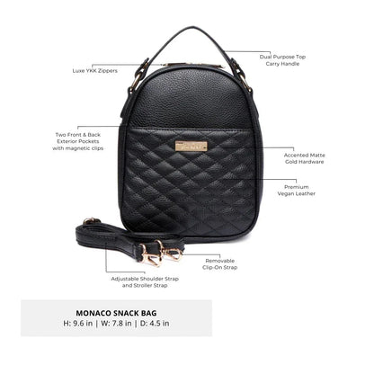 Luli Bebe Classic Snack Bag | Ebony Black